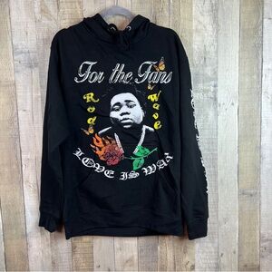 Rod Wave For The Fans Love Is War Size Medium Long Sleeve Drawstring Hoo…